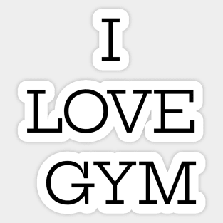 I Love Gym Sticker